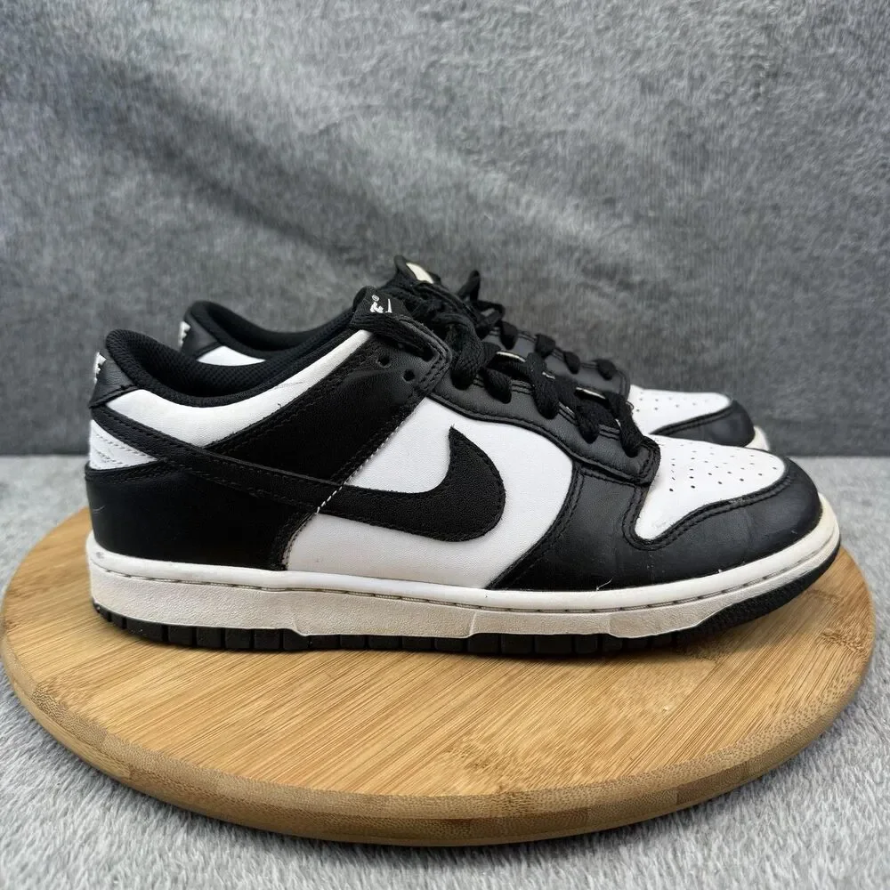 Nike Dunk Low Shoes Boys Size 7Y Black White Basketball Sneakers CW1590-100
